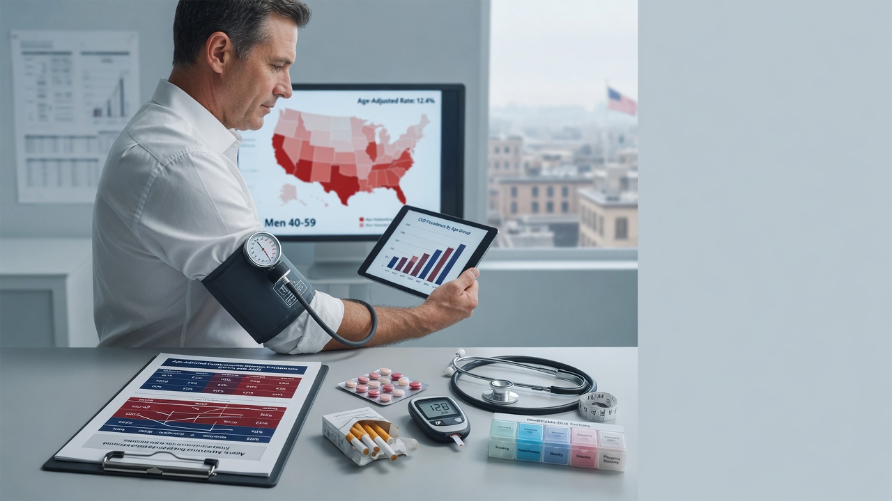 CDC Report Details Age-Adjusted Cardiovascular Disease Prevalence and Modifiable Risk Factors in U.S. Men